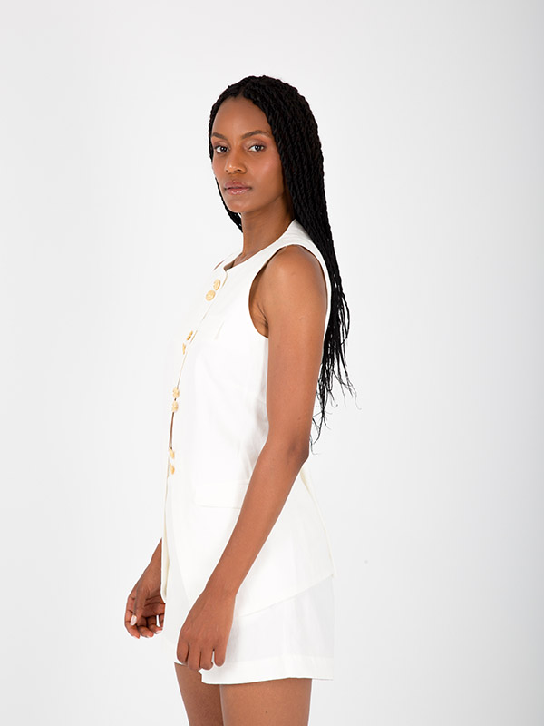 Jacket longue Blanc 2